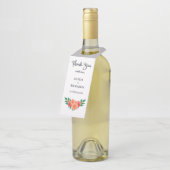 Minimale Waterverf Floral Greenery Wedding Flessenhanger (Schuin)