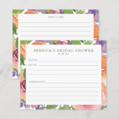 Minimale Waterverf Floral Vrijgezellenfeest Recipe (Voorkant / Achterkant)