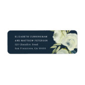 Minimale Waterverf Floral Wedding Return Etiket (Voorkant)