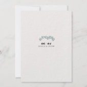 Minimale Waterverf Foliage Custom Wedding Guest Kaart (Achterkant)