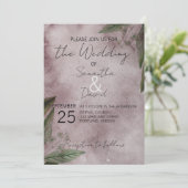 Minimale Waterverf Greenery Botanical Wedding Kaart (Staand voorkant)