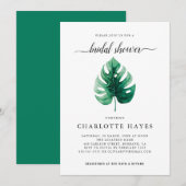 Minimale Waterverf Groen lederen Vrijgezellenfeest Kaart (Voorkant / Achterkant)