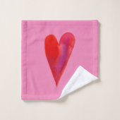 Minimale waterverf hart bad handdoek (Wasdoekje)