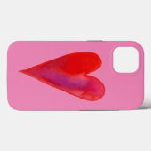 Minimale waterverf hart Case-Mate iPhone case (Achterkant (horizontaal))