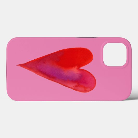 Minimale waterverf hart Case-Mate iPhone case (Achterkant (horizontaal))