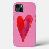 Minimale waterverf hart Case-Mate iPhone case (Achterkant)