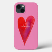 Minimale waterverf hart Hoesje (Achterkant)