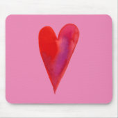 Minimale waterverf hart muismat (Voorkant)