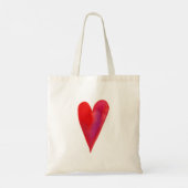 Minimale waterverf hart tote bag (Achterkant)