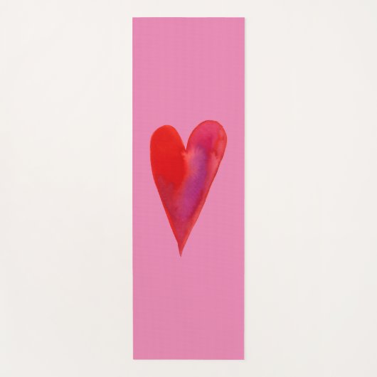 Minimale waterverf hart yogamat (Voorkant)