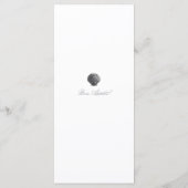 Minimale Waterverf Houtskool Schelp Trouwmenu Menu (Achterkant)