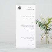 Minimale Waterverf Houtskool Schelp Trouwmenu Menu (Staand voorkant)