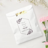 Minimale Waterverf Ink Foliage Diamond Weddenschap Bedankzakje (Gezegeld)