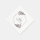 Minimale Waterverf Ink Foliage Diamond Weddenschap Servet (Hoek)