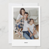 Minimale Waterverf kerstboom foto Feestdagenkaart (Achterkant)