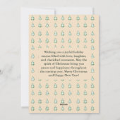 Minimale waterverf kerstboom Niet-foto Feestdagenkaart (Achterkant)