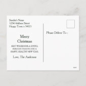 Minimale Waterverf Kerstboom Vrolijk Kerstfeest Feestdagenkaart (Achterkant)