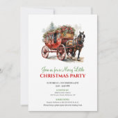 Minimale waterverf kerstscene uitnodiging (Voorkant)