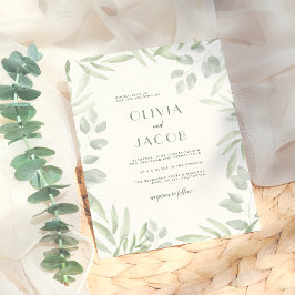 Minimale Waterverf laat groen huwelijk over Briefkaart