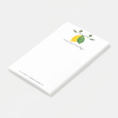 Minimale Waterverf Limoen en Lemon Limoncillo Post-it® Notes (Schuin)
