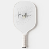 Minimale Waterverf Madelief Moeder Moederdag genoe Pickleball Paddle (Achterkant)