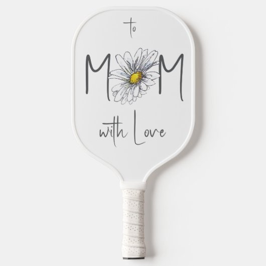 Minimale Waterverf Madelief Moeder Moederdag genoe Pickleball Paddle (Voorkant)
