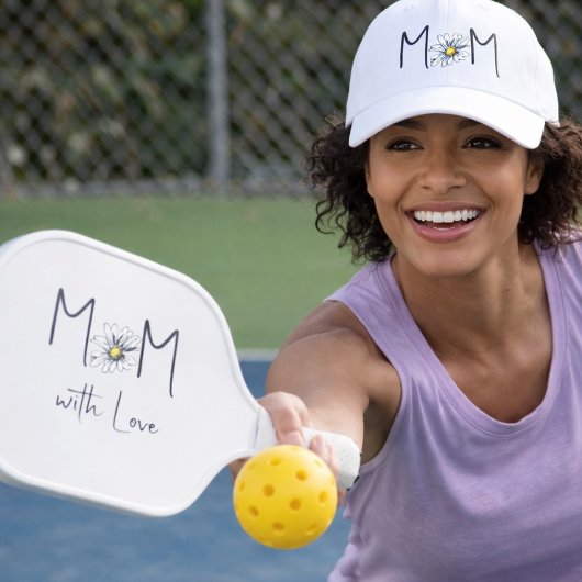 Minimale Waterverf Madelief Moeder Moederdag Pickleball Paddle