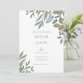 Minimale Waterverf met leboog Kaart (Staand voorkant)