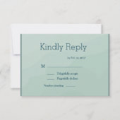 Minimale waterverf met turquoise- bruiloft rsvp kaart (Voorkant)