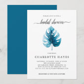 Minimale Waterverf Monstera Leaf Vrijgezellenfeest Kaart (Voorkant / Achterkant)