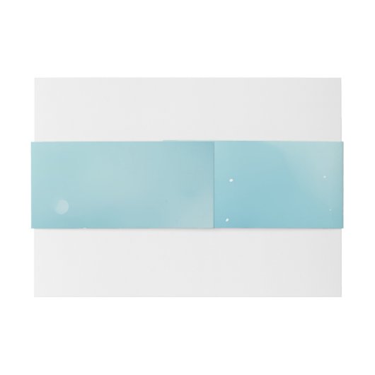 Minimale Waterverf Ocean Blue Wedding Uitnodigingen Wikkel (Achterkant Voorbeeld)