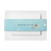 Minimale Waterverf Ocean Blue Wedding Uitnodigingen Wikkel (Voorkant Voorbeeld)