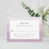 Minimale Waterverf Ombre Wedding RSVP Kaartje (Staand voorkant)