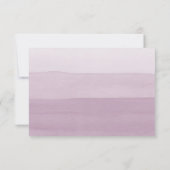 Minimale Waterverf Ombre Wedding RSVP Kaartje (Achterkant)