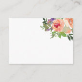 Minimale Waterverf Oranje Floral Advice voor Bride Informatiekaartje (Achterkant)