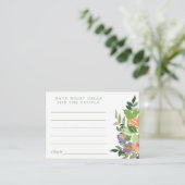 Minimale Waterverf Oranje Floral Date Night Ideeën Informatiekaartje (Staand voorkant)