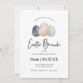 Minimale Waterverf Paasebrunch-uitnodiging Kaart (Voorkant)