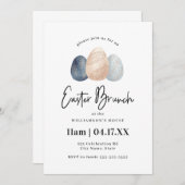 Minimale Waterverf Paasebrunch-uitnodiging Kaart (Voorkant / Achterkant)