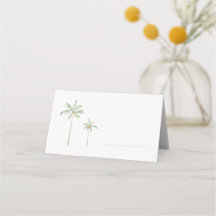 Minimale Waterverf Palmboom Plaatskaart