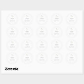 Minimale Waterverf Palmboom Ronde Sticker (Vel)