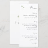 Minimale Waterverf Palmboom Trouwmenu Menu (Voorkant / Achterkant)