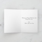 Minimale Waterverf Pine Trees Feestdagen Kaart (Binnen)