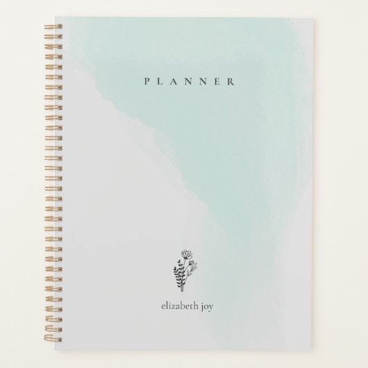 Minimale Waterverf  platenfabriek Planner (Voorkant)