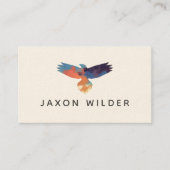 Minimale Waterverf Raven Bird Silhouette Cloud Visitekaartje (Voorkant)