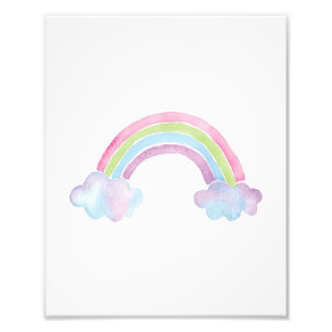 Minimale Waterverf Regenboogregenboogsprinkhaan Ki Foto Afdruk