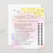 Minimale Waterverf Roze Baby shower van mama of pa (Voorkant / Achterkant)