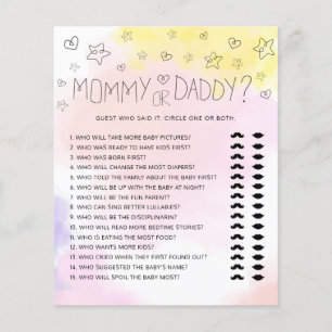 Minimale Waterverf Roze Baby shower van mama of pa