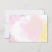 Minimale Waterverf Roze Hartelijk dank Baby shower Bedankkaart (Achterkant)