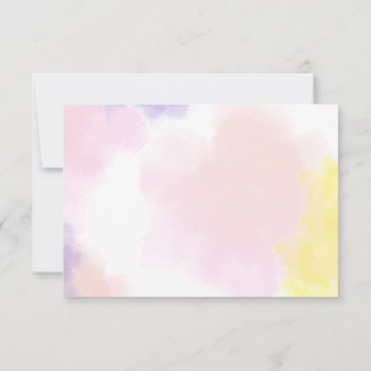 Minimale Waterverf Roze Hartelijk dank Baby shower Bedankkaart (Achterkant)