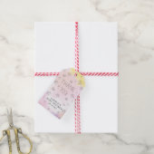 Minimale Waterverf Roze Hartelijk dank Baby shower Cadeaulabel (Met Touw)